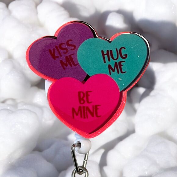 Valentine's Day Candy Heart Badge Reel - Picture 2 of 3
